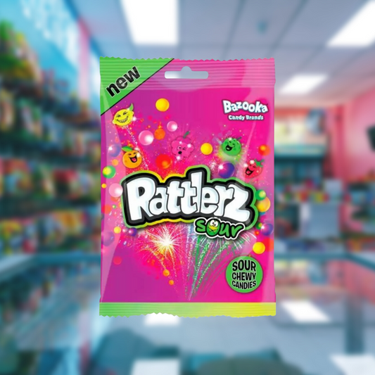 Bazooka Rattlerz Sour Chewy Candy (100g) UK